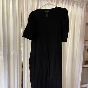 Nooworks puff sleeve black dress